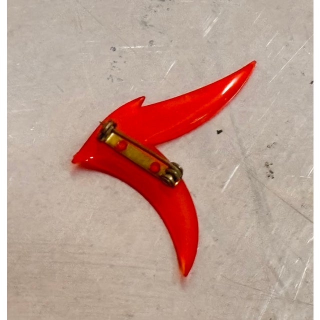 B&d Denmark Art Deco Bakelite Amber Brooch For Sale - Image 4 of 5