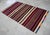 1960s Hand Woven Colorful Kilim Striped Rug - 4′ × 6′8″ For Sale - Image 6 of 11