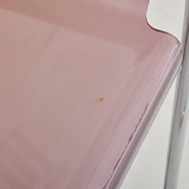 Plexiglass Desk + Chair by Fabio Lenci for Formes Nouvelles, Italy 1970s - Set of 2 For Sale - Image 11 of 11