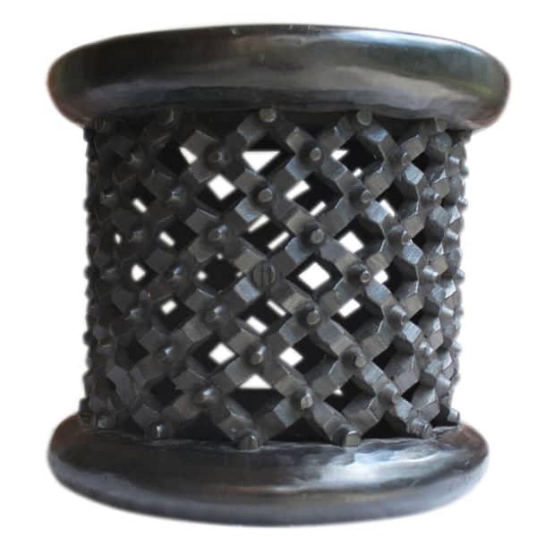 African Black Handcrafted Bamileke Coffee Tables Bedside Handmade Coffee Table Stool For Sale - Image 3 of 6