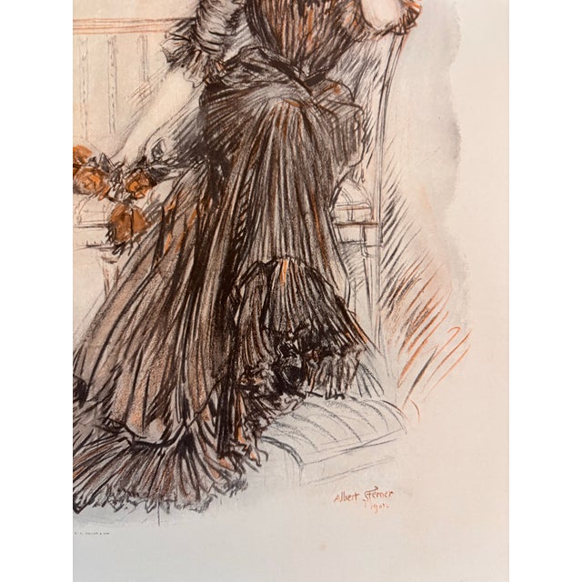 1900 - 1909 Albert Sterner, American Beauties, 1908 Original Lithograph Original Antique Print For Sale - Image 5 of 7