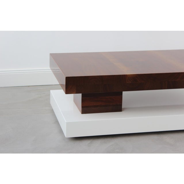 Early 21st Century Walnut Coffee Table by John Trippel For Sale - Image 5 of 7