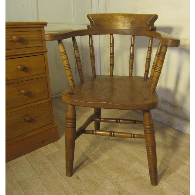 Beech and Elm Smokers Bow Office or Desk Chair For Sale - Image 4 of 4