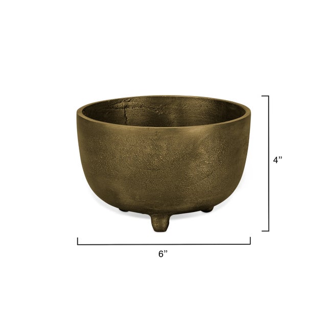Transitional Jamie Young Relic Metal Small Footed Decorative Bowl For Sale - Image 3 of 8