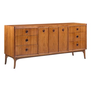 Kroehler Mid Century Rosewood and Walnut Lowboy Dresser For Sale