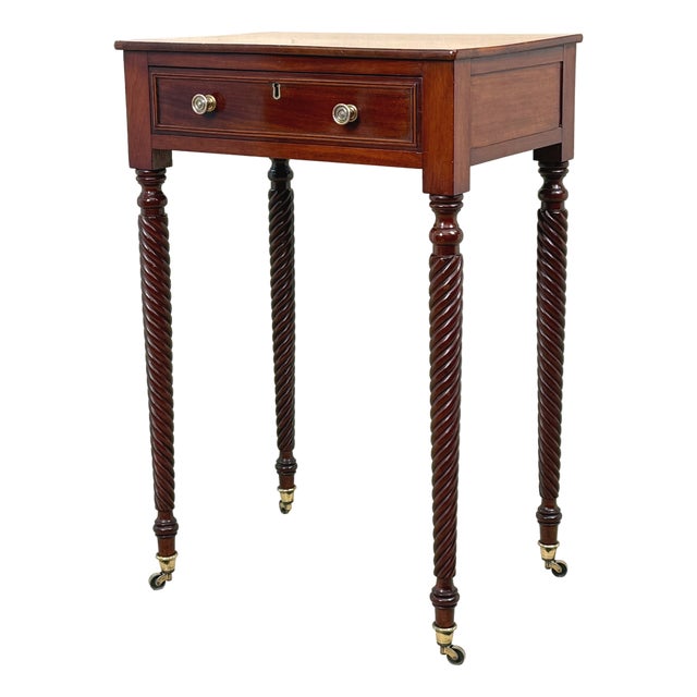 Regency Mahogany Occasional Lamp Table with Drawer, 1820s For Sale
