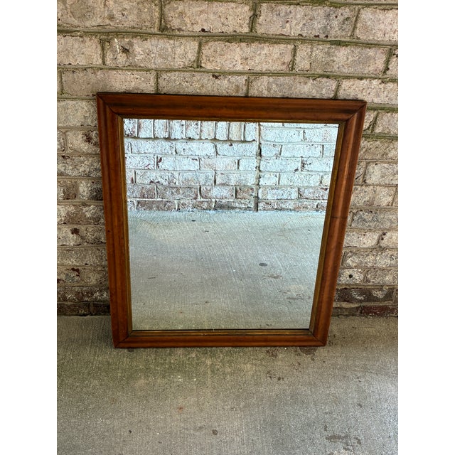 Vintage Wooden Mirror, Early American For Sale - Image 4 of 15