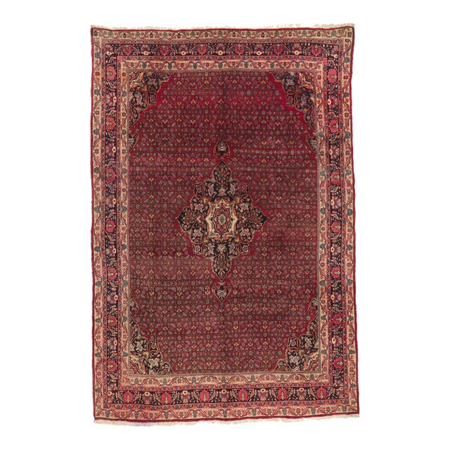 Early 20th Century Antique Persian Bijar Rug, 07'05 X 11'00 For Sale