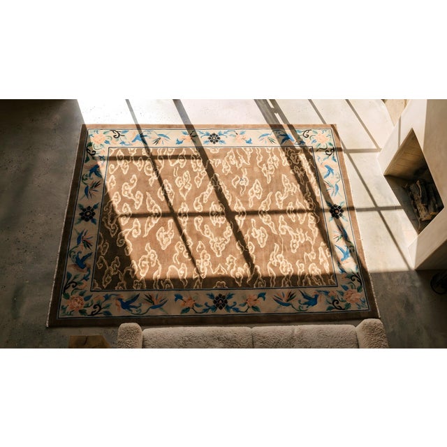 Textile Antique Chinese Peking Rug For Sale - Image 7 of 9