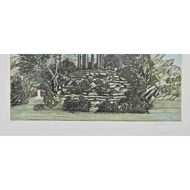 Landscape is an etching realized by Marco Bonechi in the late 20th Century. Hand-signed. Numbered. Edition 8/99. Good...