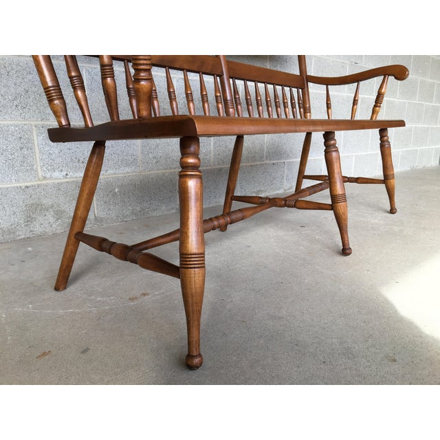 Ethan Allen Nutmeg Maple Bench Chairish
