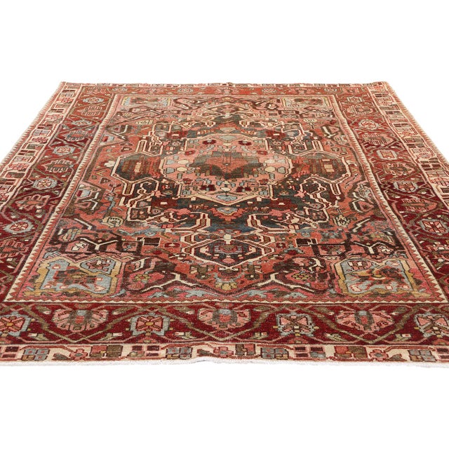 Rustic Antique Persian Bakhtiari Rug, 05'04 X 07'07 For Sale - Image 3 of 14