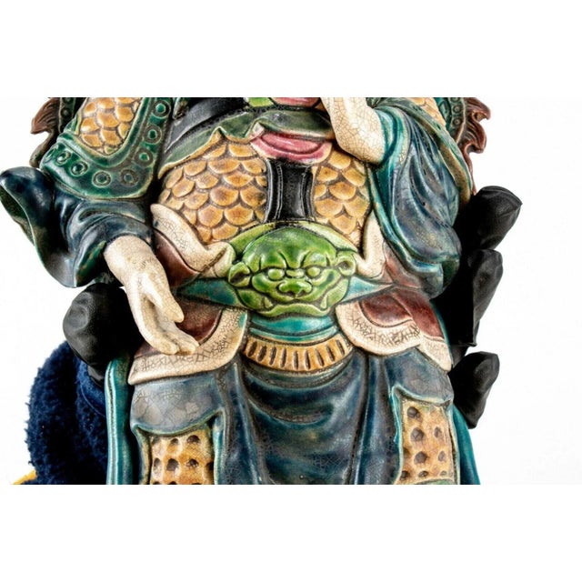 Ceramic 20th Century Qing Dynasty Chinese Warrior For Sale - Image 7 of 12