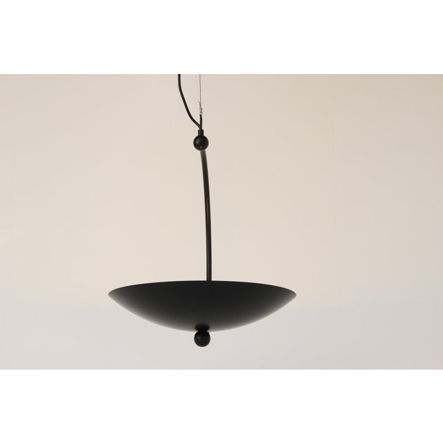 Black Postmodern Pendant Lamp, Belgium, 1980s For Sale - Image 8 of 18