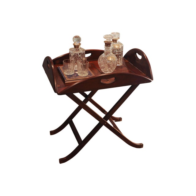 George III Butlers Tray with Folding Stand, Set of 2 For Sale - Image 11 of 14