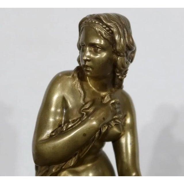 A. Carrier-Belleuse, Female Bather, Mid-19th Century, Bronze For Sale - Image 4 of 18