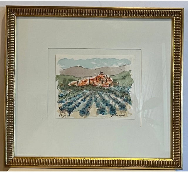 Pair of Vintage Urbain Huchet Signed Lithographs  Gallery Float Mount For Sale In San Francisco - Image 6 of 6
