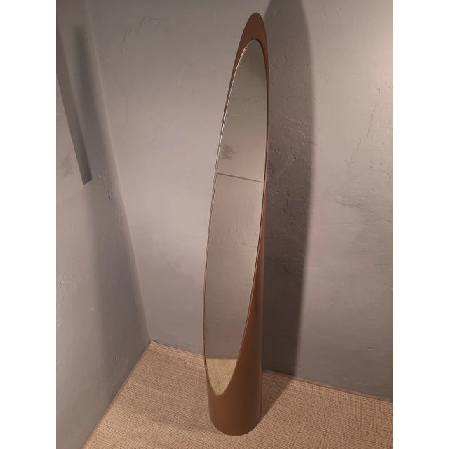 Brown Unghia Floor Mirror in Brown Plastic, 1970s For Sale - Image 8 of 11