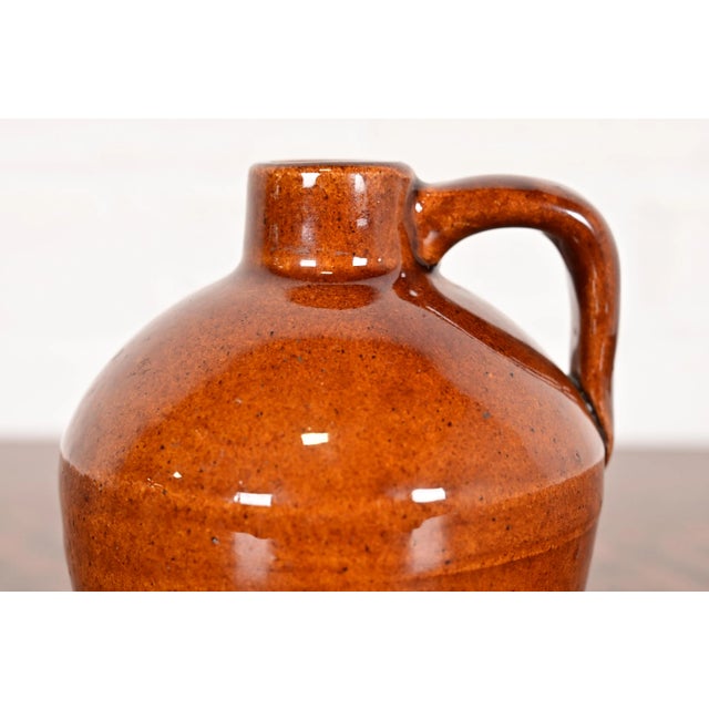 Brown Roycroft Pottery Antique Arts & Crafts Glazed Ceramic Jug, Circa 1920s For Sale - Image 8 of 14