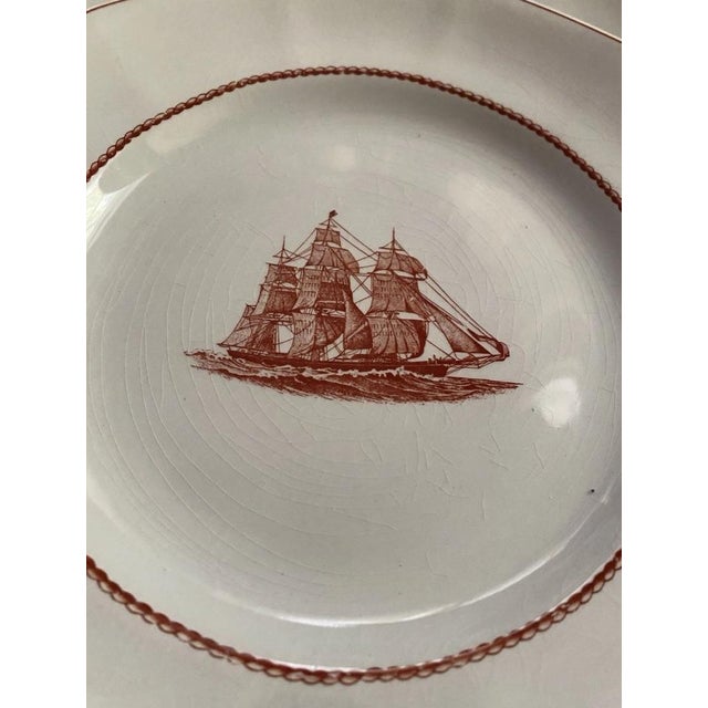 Cream 1970s WEDGEWOOD.Flying Cloud Rust George Town Collection Porcelain Dinner Service For Sale - Image 8 of 12