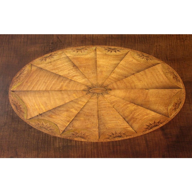 Circa 1790 Sheraton Taste Oval Pembroke Table by George Simson, London For Sale In Raleigh - Image 6 of 8