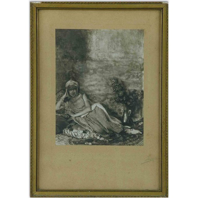 Arabic Girl, Early 20th Century, Silver Salt Print, Framed For Sale
