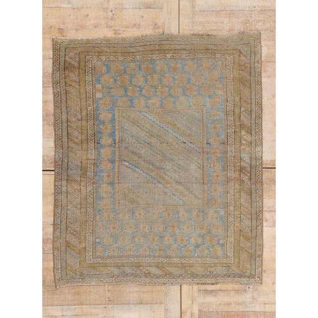 Antique Turkish Oushak Rug, 04'04 X 05'02 For Sale - Image 10 of 10