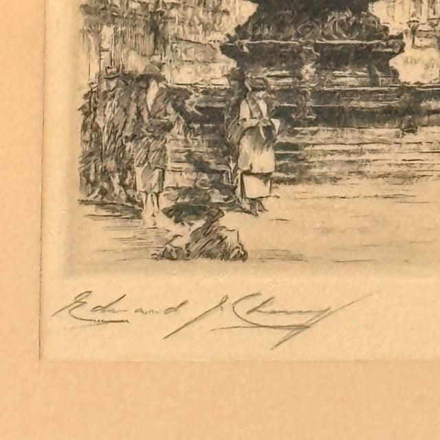 Traditional Edward J. Cherry Signed Eros Piccadilly Circus Monochrome Etching, Framed, C. 1925–1940 For Sale - Image 3 of 10