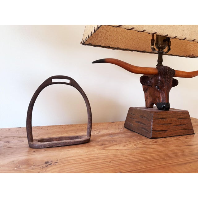Here is a rare single Wilkinson & Kidd antique iron horse stirrup. This piece was produced by the prestigious London-based...