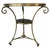 Neoclassical Brass and Black Stone Gueridon Side Table, designed in the French Louis XVI Neoclassical manner. It features...