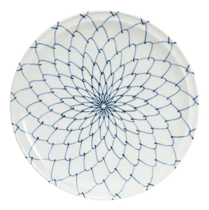 Hirado Porcelain Footed Dish with Fishnet Pattern, 1950