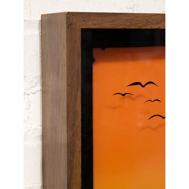 Mid 20th Century 1970’s 3d Sunset Clock For Sale - Image 5 of 8