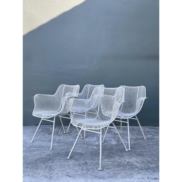 Mid-Century Modern Vintage Russell Woodard “Sculptura” Wrought Iron Dining Set For Sale - Image 3 of 12