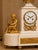 Antique White 1855 Japy Freres Louis XVI Marble Clock Set - 3 Pc For Sale - Image 8 of 18