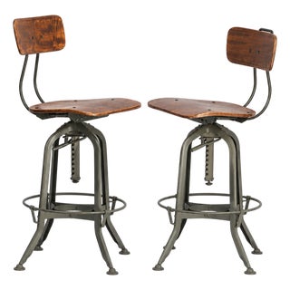 Pr. Vintage Restoration Hardware Stools For Sale
