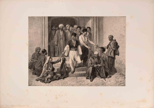 Auguste Raffet, Tatars Faisant des Aumônes, Lithograph, 1840