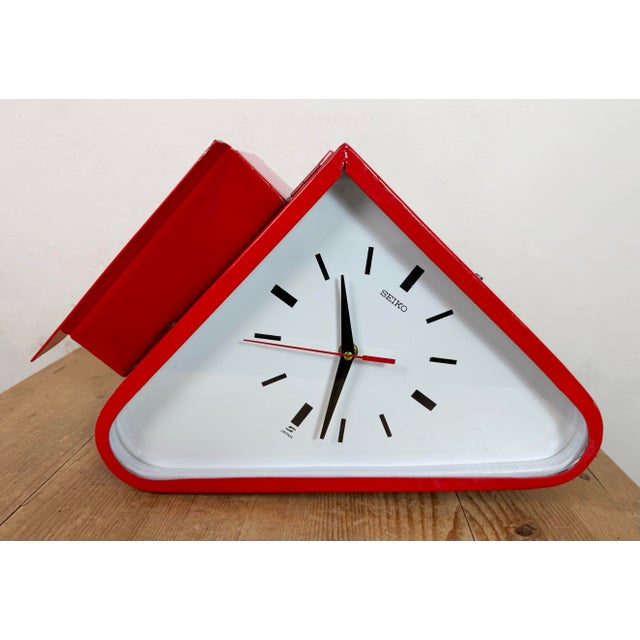 Vintage Red Ships Double-Sided Wall Clock from SEIKO, 1970s For Sale - Image 16 of 18