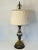 John Richard Hollywood Regency Style Palm Tree Lamp With Silk Weaved Shade. This large and substantial table lamp has a...