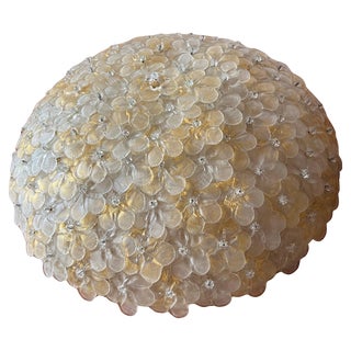 Ceiling Flower Lamp by Barovier & Toso, 1990s For Sale