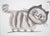 Laszlo Tibay (1962) Observing Kitten Original ink and wash drawing Signed upper right Authenticated by the artist's stamp...