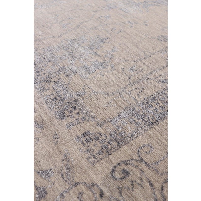 Transitional Pasargad Home Transitional Silver Area Rug, 9'11'' X 14' 2'' For Sale - Image 3 of 6