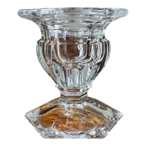 1990s Royal Doulton Concord Crystal Candle Holder for Tapers or Pillars