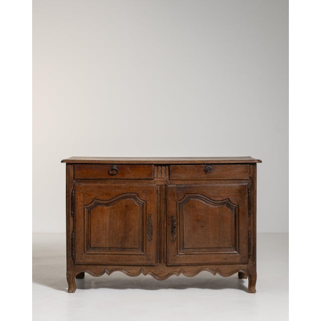 Early 19th Century Louis XV Oak Buffet in Original Patina For Sale - Image 11 of 17