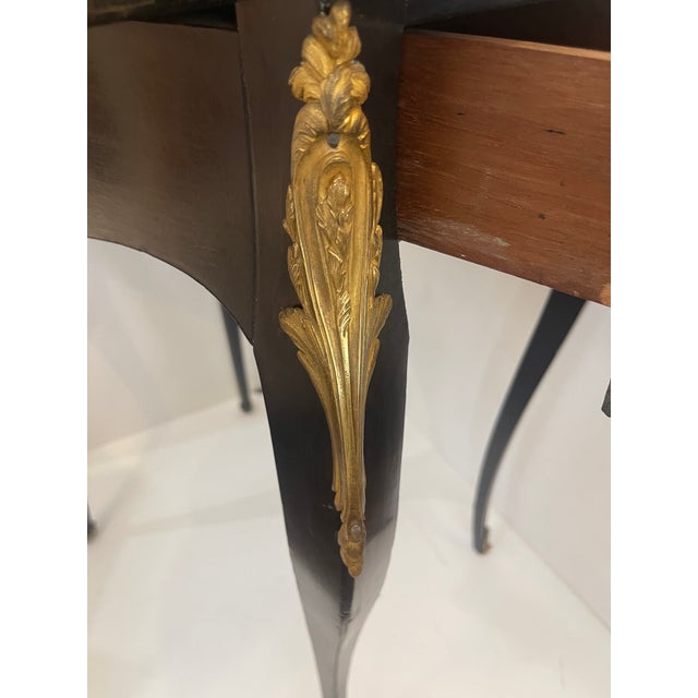 French Napoleon III Ebonized Mechanical Writing Table & Vanity, 19th Century For Sale - Image 14 of 18