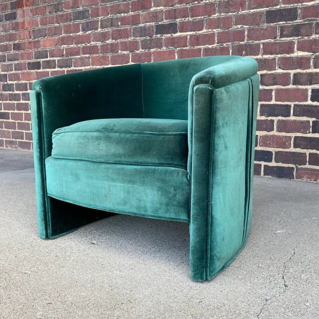 Mid Century Modern Adrian Pearsall for Comfort Craft Green Velvet Chair