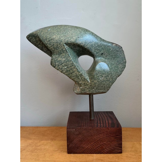 Wood Mid 20th Century Vintage Boho Abstract Stone Sculpture For Sale - Image 7 of 12