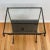 Modern Contemporary Metal & Leather Magazine Rack Side Table For Sale - Image 3 of 11