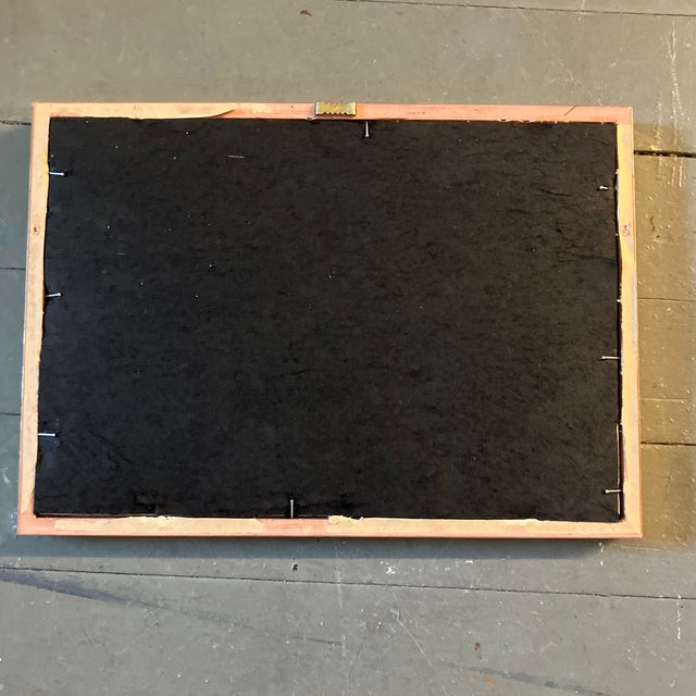 Abstract 1970’s Vintage Egyptian Papyrus Painting Original Frame For Sale - Image 3 of 3