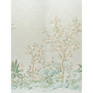 SAMPLE - Schumacher Charlotte's Garden Panel Set In Celadon For Sale