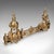This is an antique adjustable fire curb. An English, ornate brass hearth fender in Great Exhibition taste, dating to the...